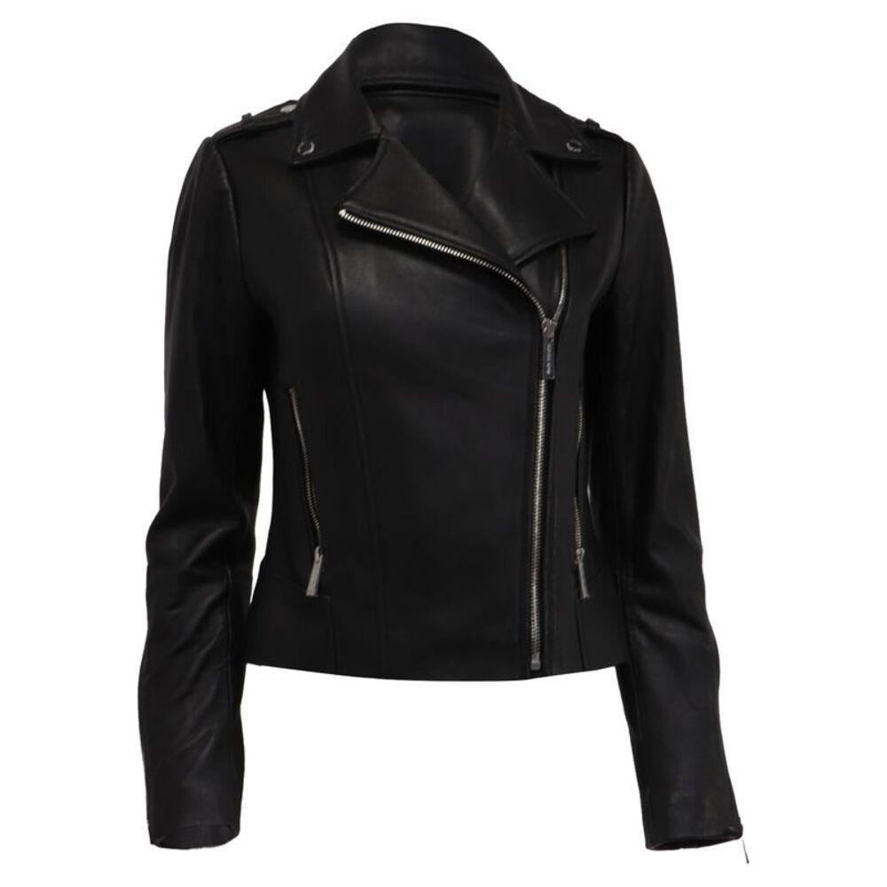 Michael Kors Biker Jacket in Black Leather